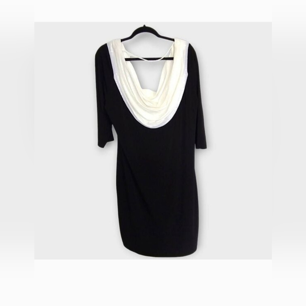Calvin Klein Black and White Midi Dress